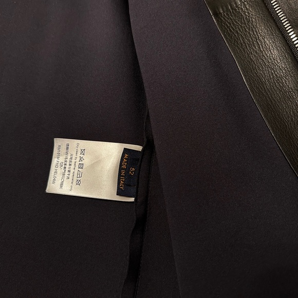 Louis Vuitton Mens Black Lambskin Leather Jacket Size 52. - Picture 10 of 15